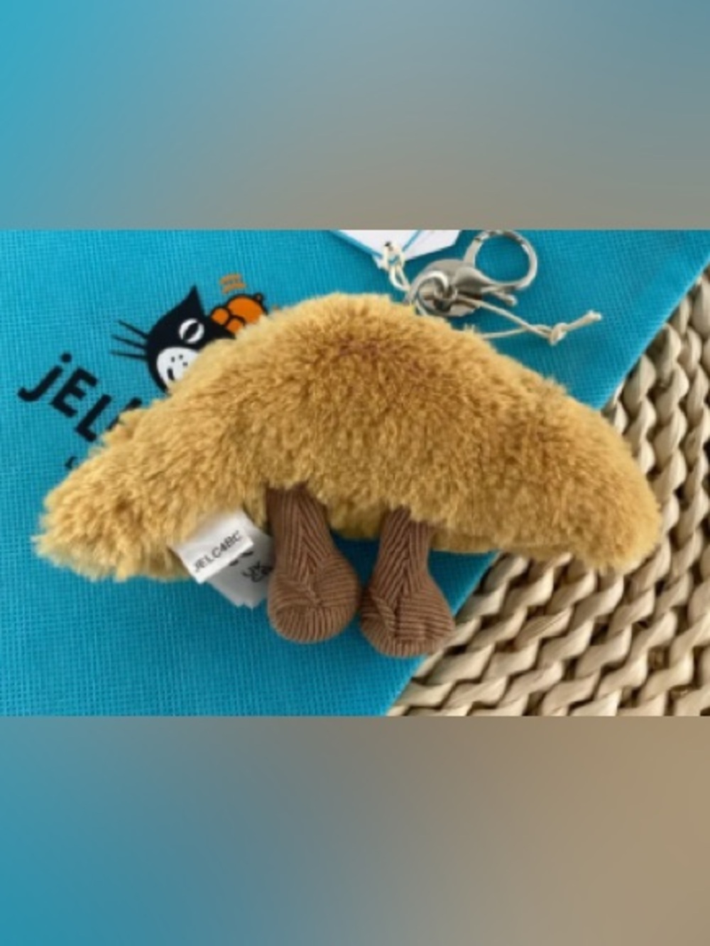 Jellycat Keychain Plush with Brown Legs - Picture 3 of 3